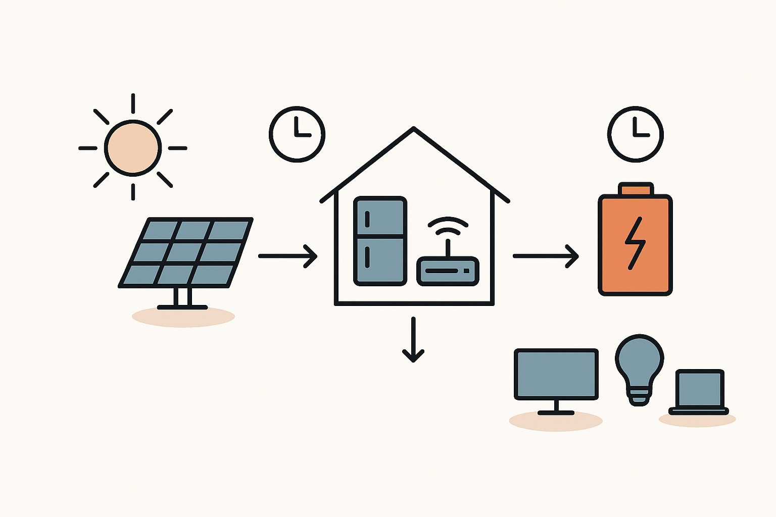 Die Lösung: Den Solarstrom für den Abend speichern