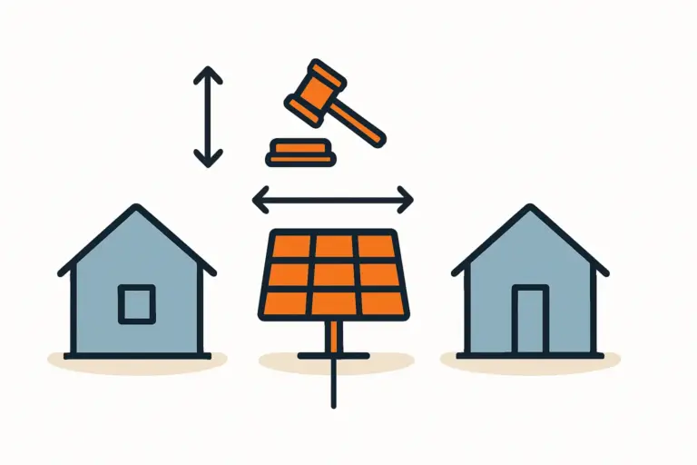 Solarzaun an der Grundstücksgrenze rechtlich regeln