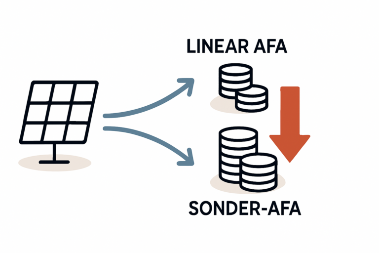 Sonderabschreibung für PV-Anlagen Steuern sparen