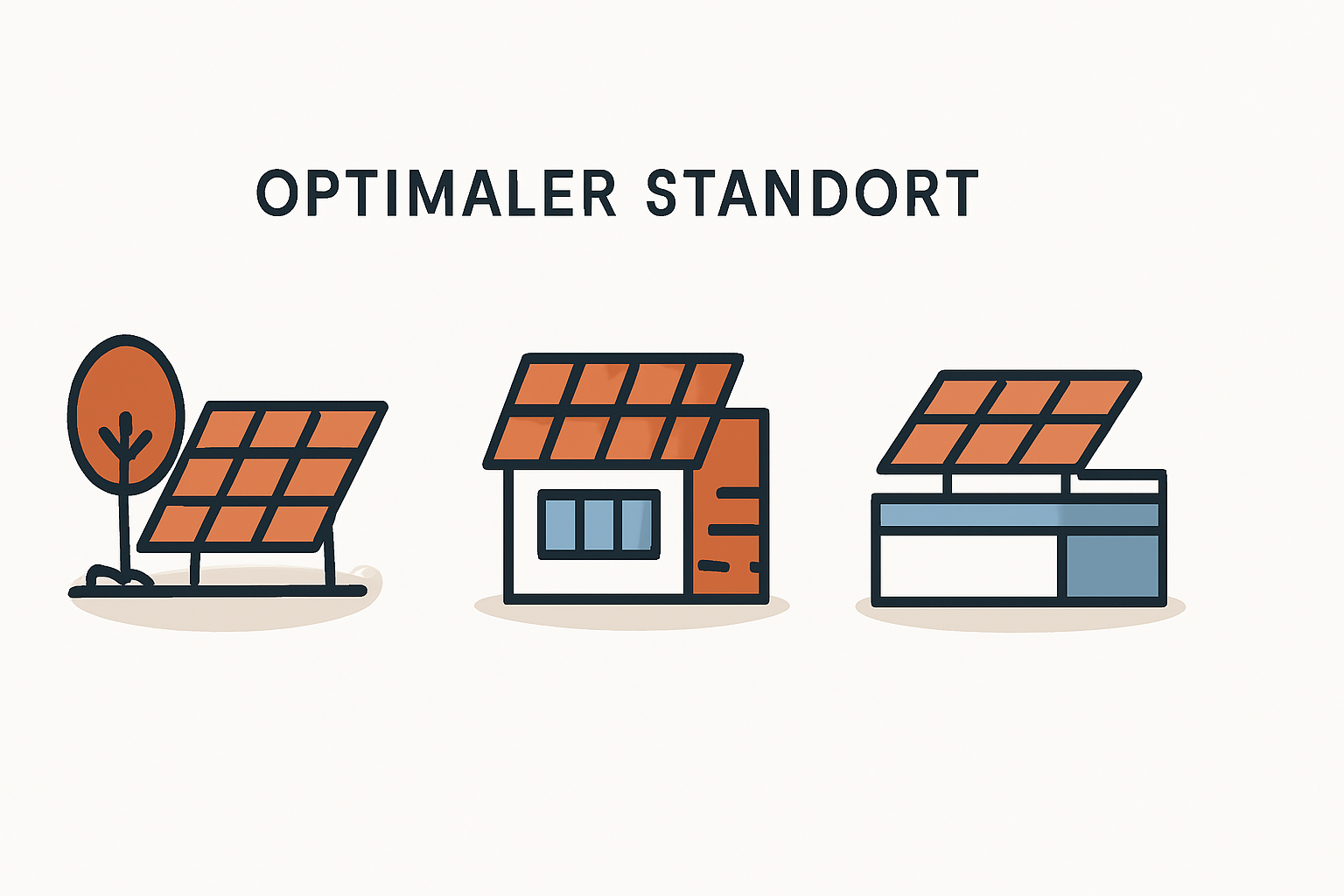 Den optimalen Standort für 4 Solarmodule finden