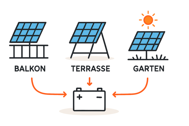 Balkon Terrasse Garten optimaler Standort Balkonkraftwerk