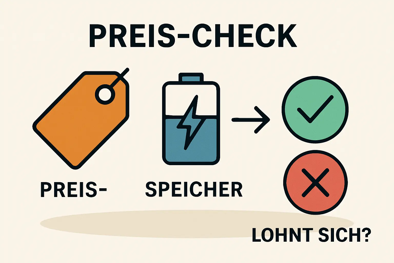 Illustration eines Hauses mit Solaranlage und angeschlossenem Stromspeicher im Keller, das den Energiefluss zeigt.