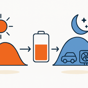 Typische Stromlast im Haushalt mit E-Auto und Wärmepumpe