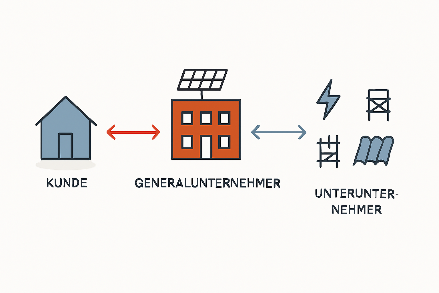 Subunternehmer bei PV-Installation wer haftet und worauf achten