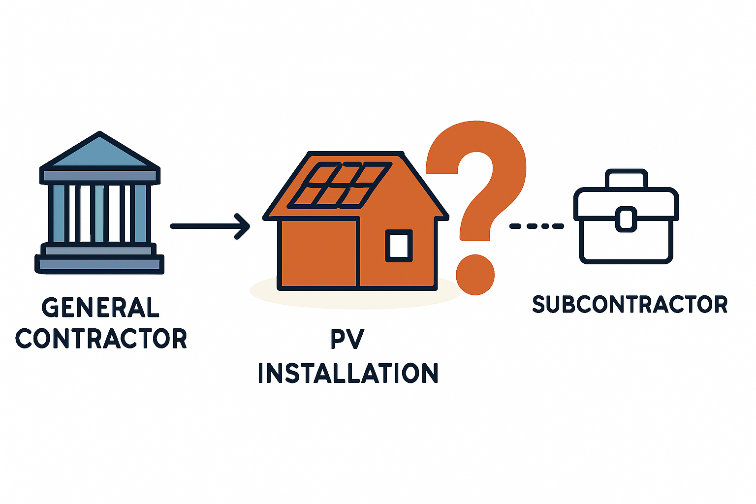 Subunternehmer bei PV-Installation verstehen