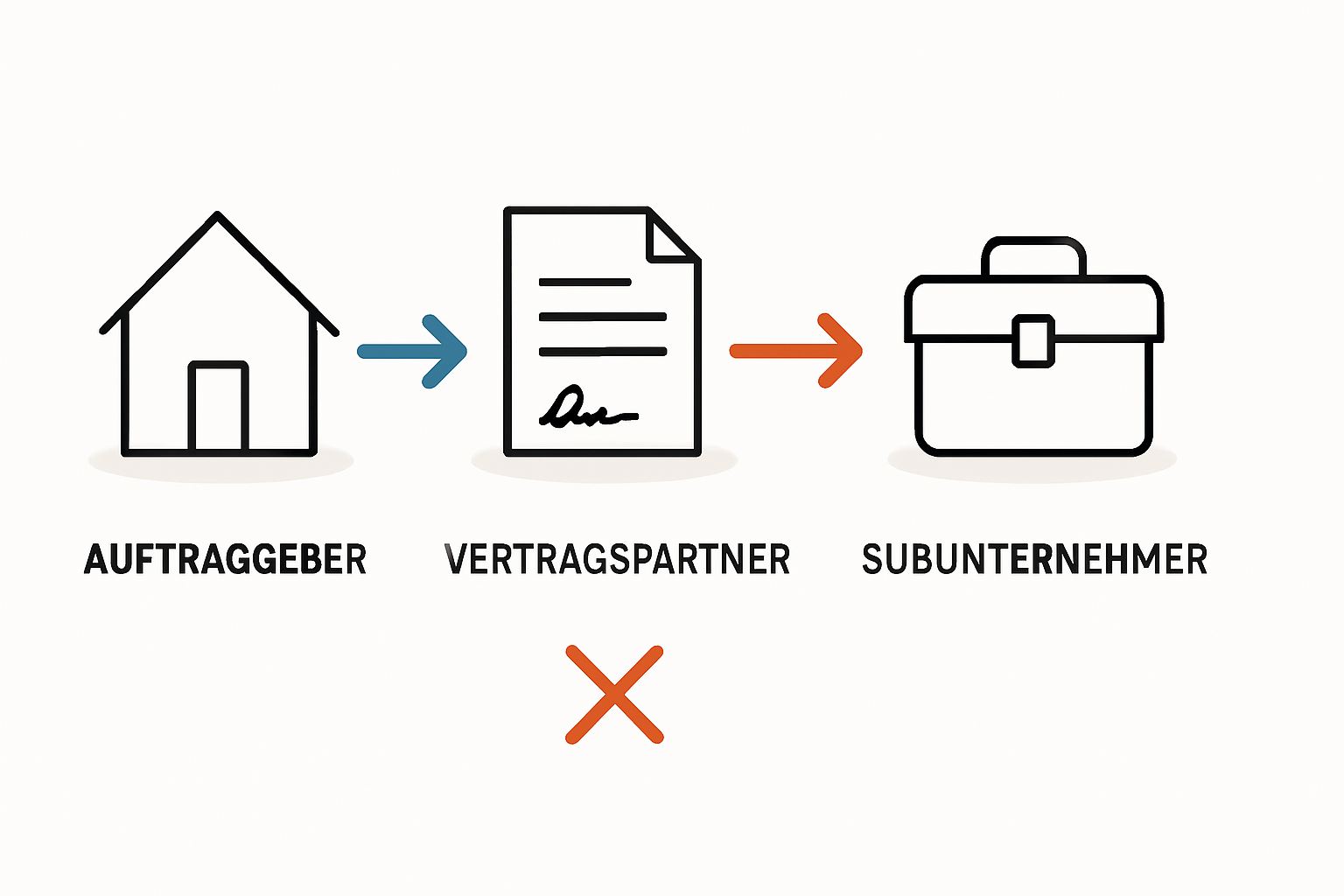 Subunternehmer im PV-Vertrag wer haftet bei Montage
