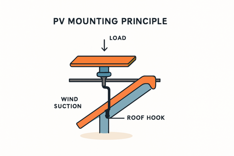 Wie Dachhaken und Montageschienen Photovoltaik sicher befestigen