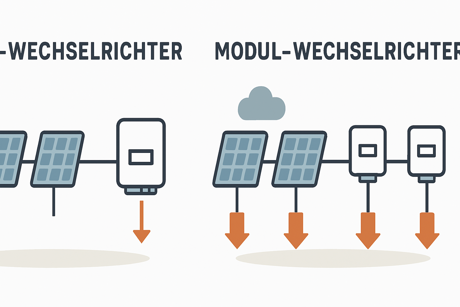Unterschiede zwischen String- und Modul-Wechselrichtern einfach erklärt