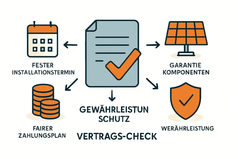 Werkvertrag für Photovoltaikanlagen wichtige Klauseln
