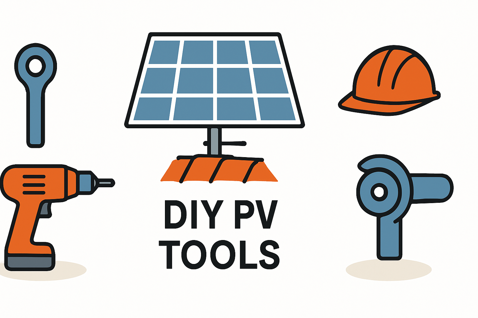 Werkzeugliste für DIY PV Montage auf Ziegeldach