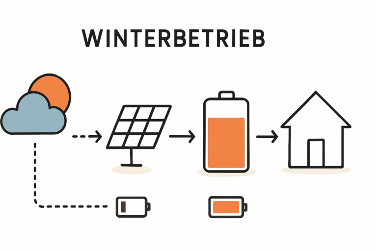 Winterbetrieb eines Balkonkraftwerks mit Speicher verstehen