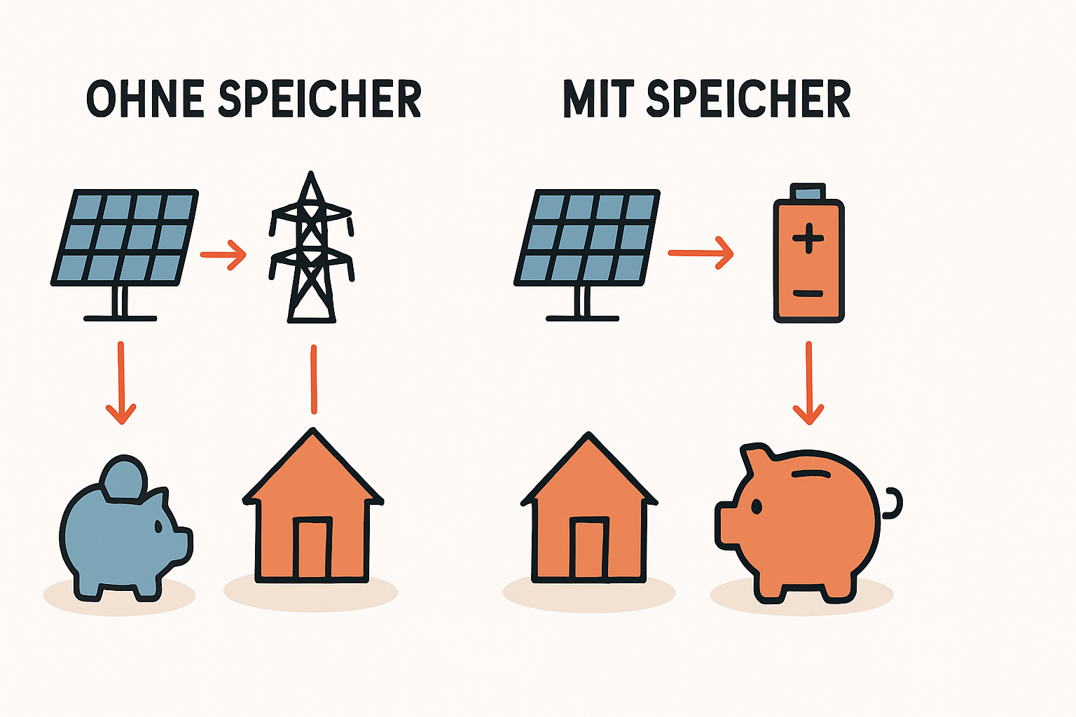 Wirtschaftlichkeit 10 kWp PV-Anlage mit 10 kWh Speicher