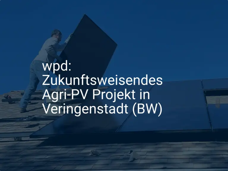 wpd: Zukunftsweisendes Agri-PV Projekt in Veringenstadt (BW)