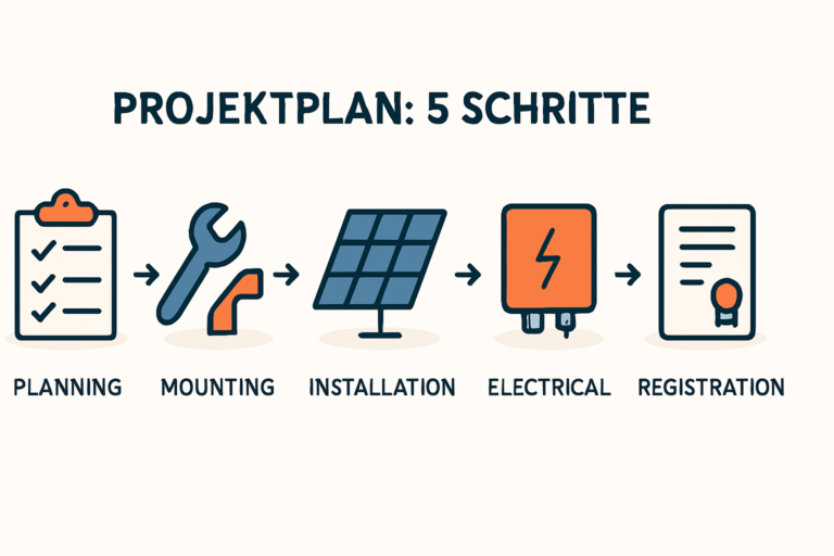 Zeitaufwand und Ablauf für Selbstmontage einer PV-Anlage