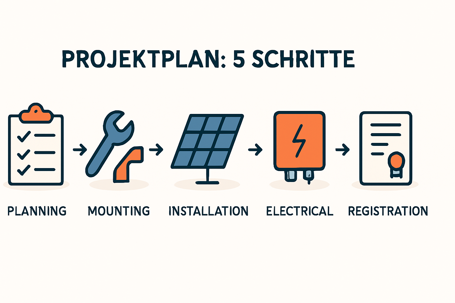 Zeitaufwand und Ablauf für Selbstmontage einer PV-Anlage